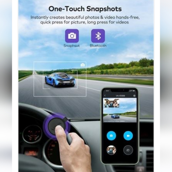 VAVA VA-VD009 2K Dual Dash Cam factory sealed - Picture 7 of 11